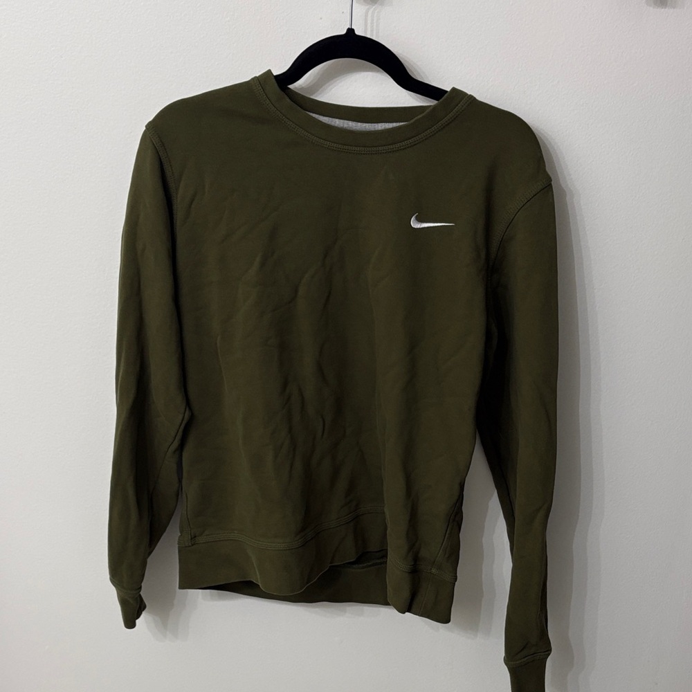 Nike Women's Classic Olive Crew Neck Sweater